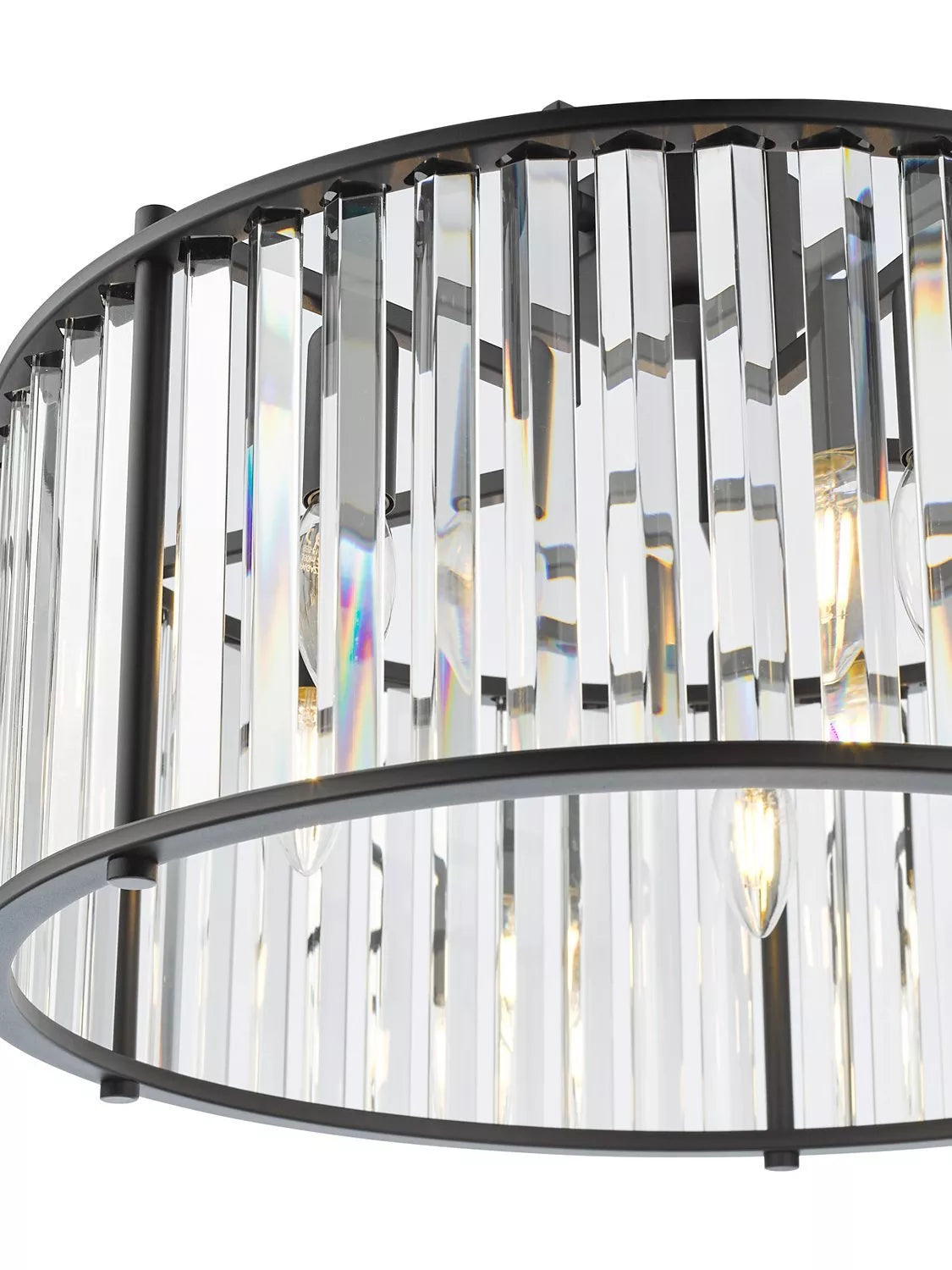 Där Kiran glass 5-arm pendant ceiling light, UK version