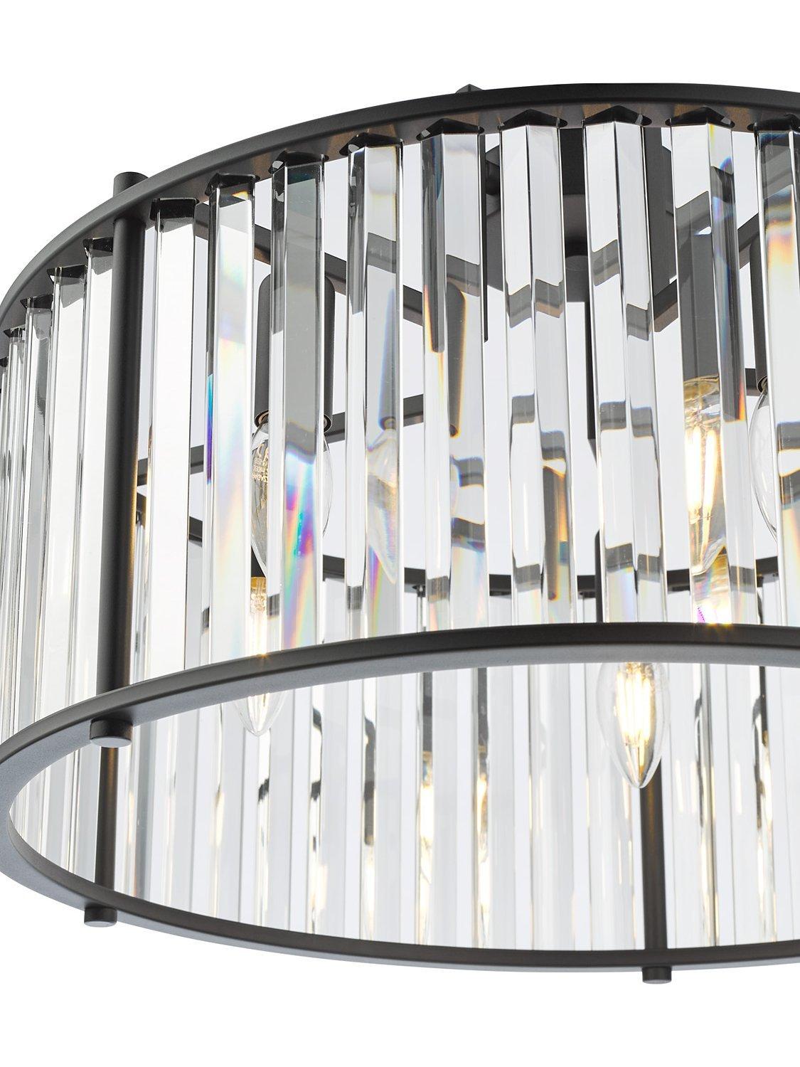 Där Kiran glass 5-arm pendant ceiling light, UK version