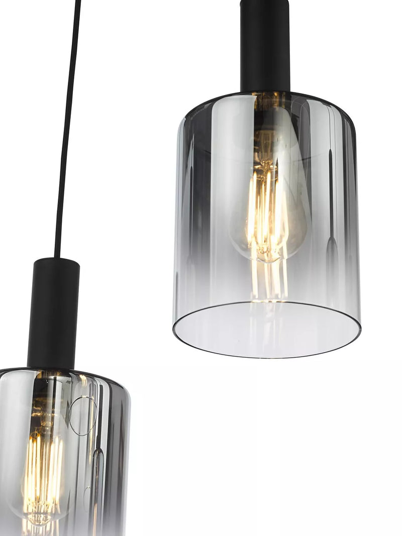 Där Savannah ceiling light black smoked glass - British product