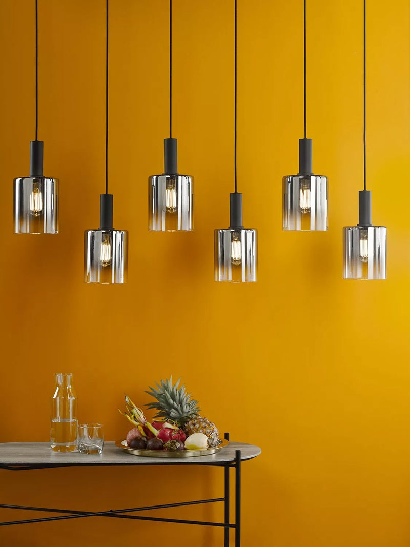 Där Savannah ceiling light black smoked glass - British product