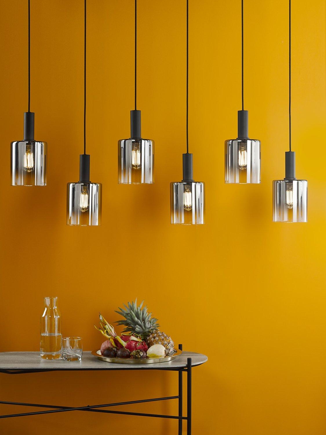 Där Savannah ceiling light black smoked glass - British product