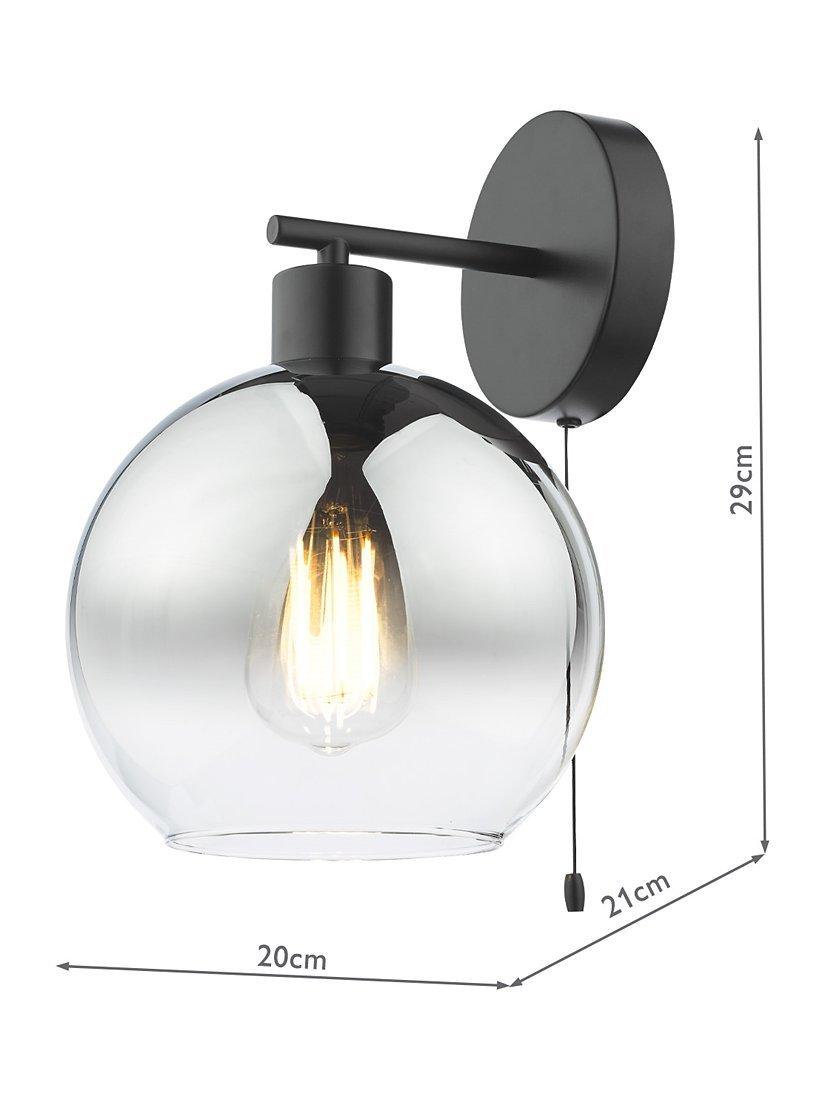 Där Lycia glass wall light - British product