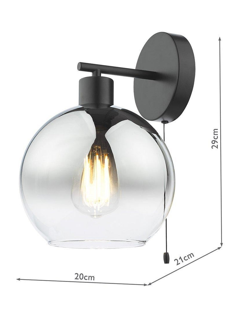 Där Lycia glass wall light - British product