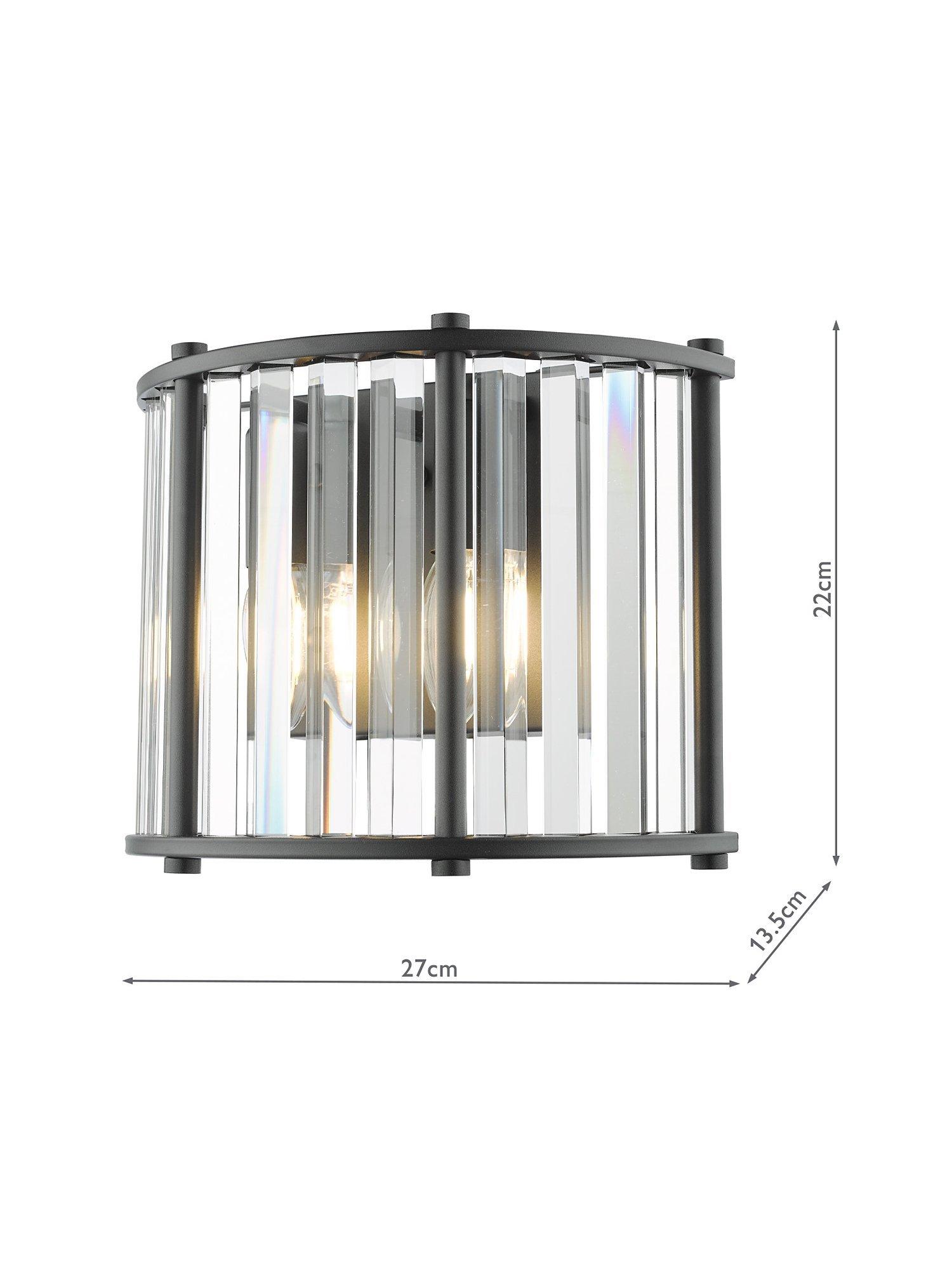Där Kiran Glass 2 Arm Wall Light - British product