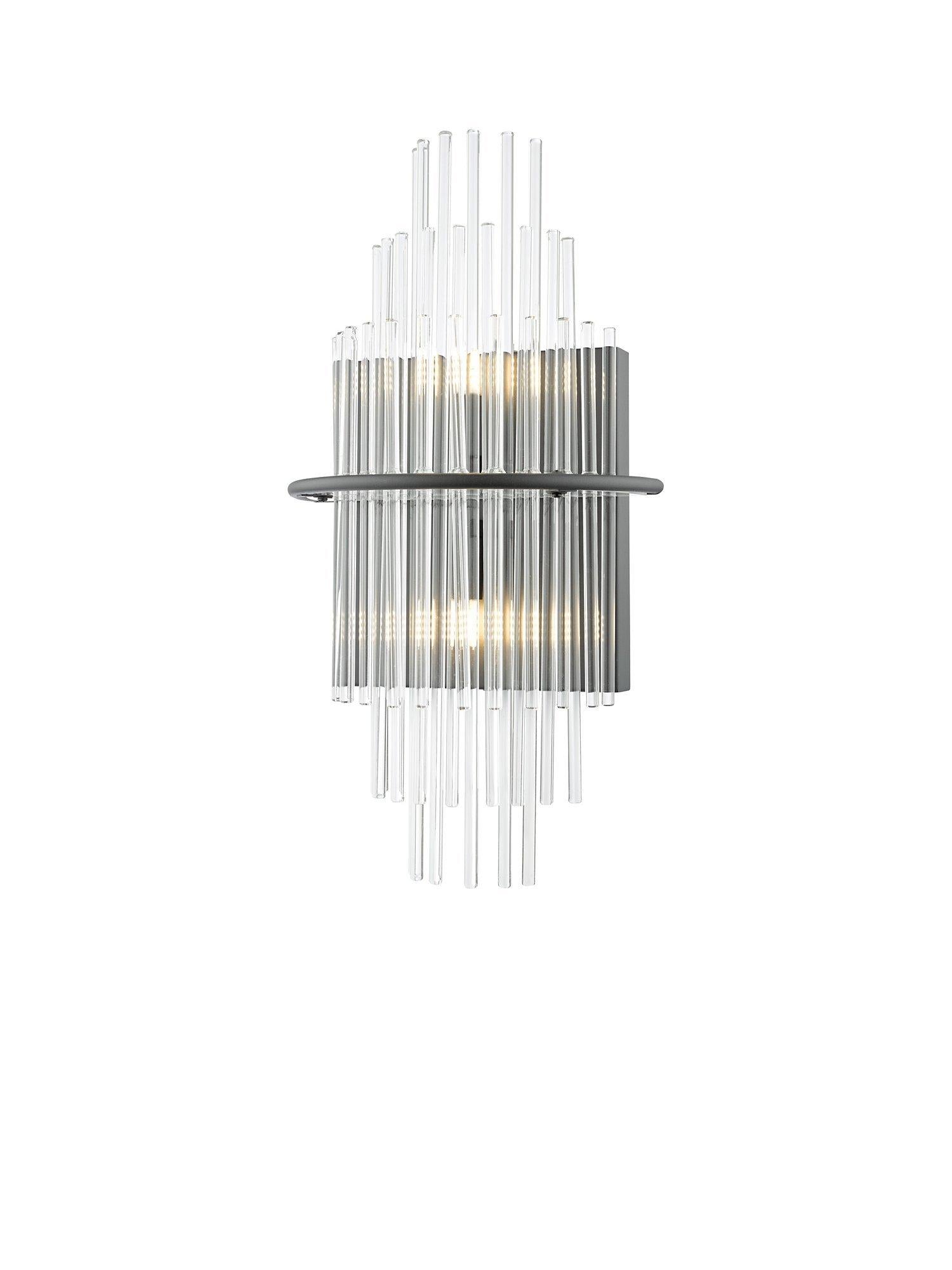 Där Lukas tiered glass wall light antique finish, imported from the UK