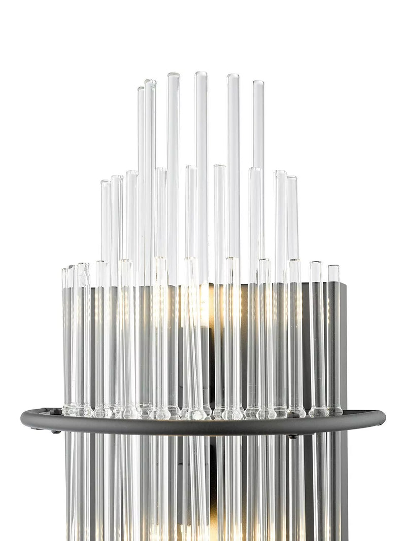 Där Lukas tiered glass wall light antique finish, imported from the UK