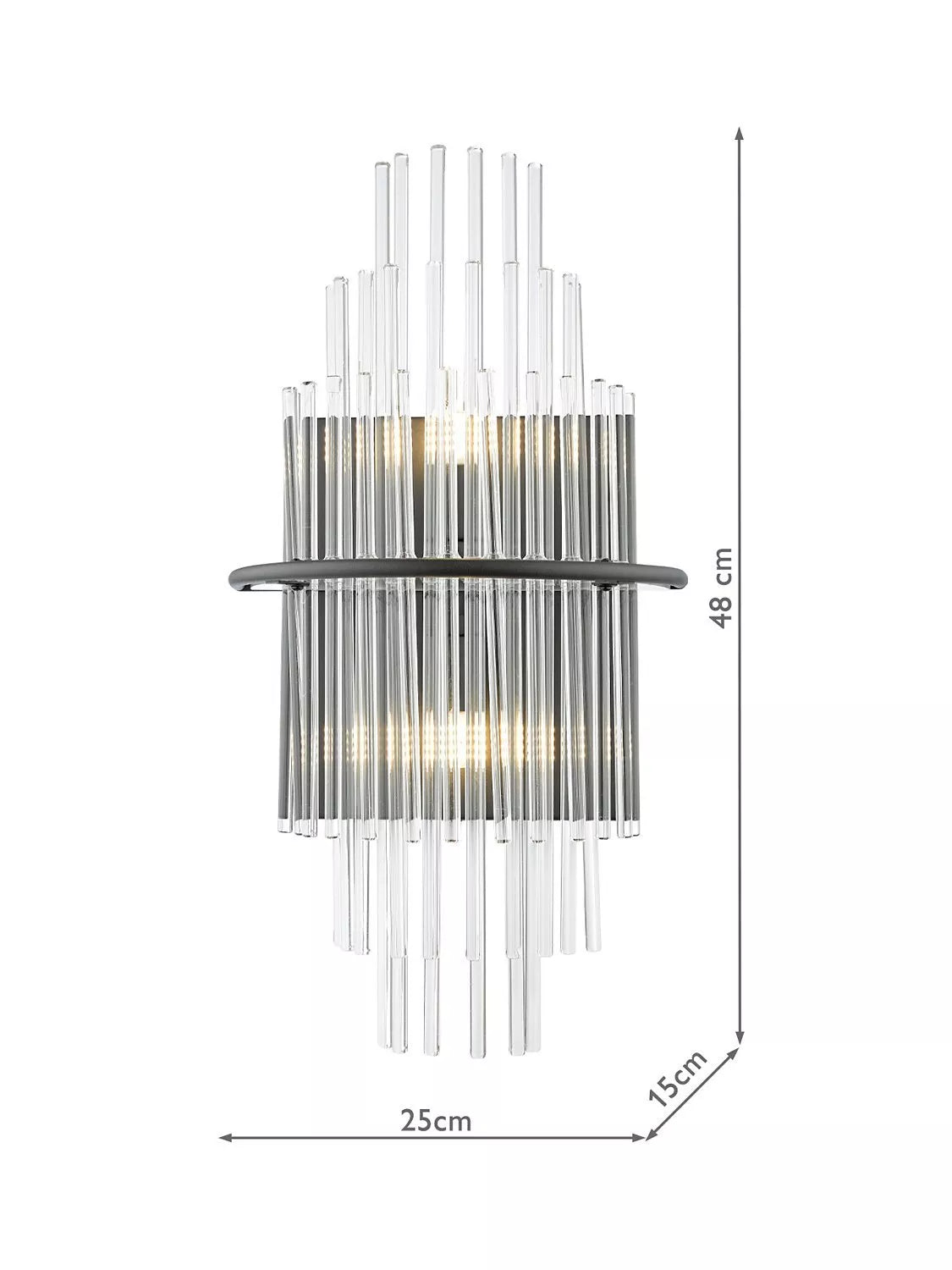 Där Lukas tiered glass wall light antique finish, imported from the UK