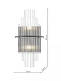 Där Lukas tiered glass wall light antique finish, imported from the UK