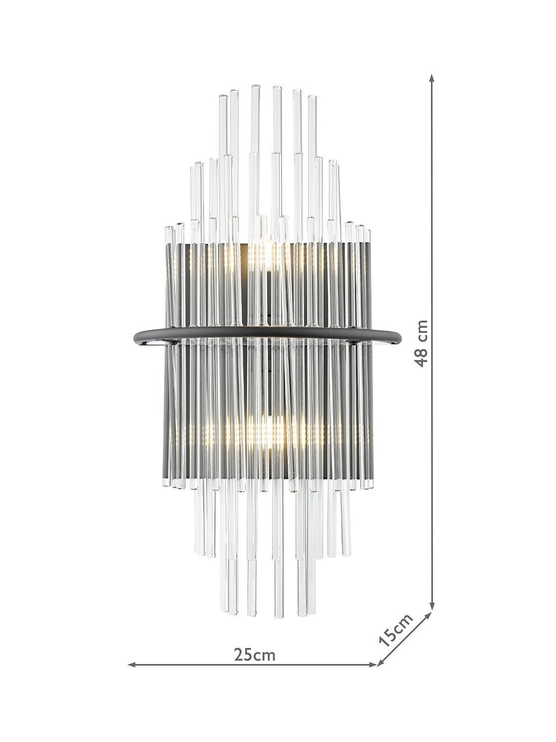 Där Lukas tiered glass wall light antique finish, imported from the UK