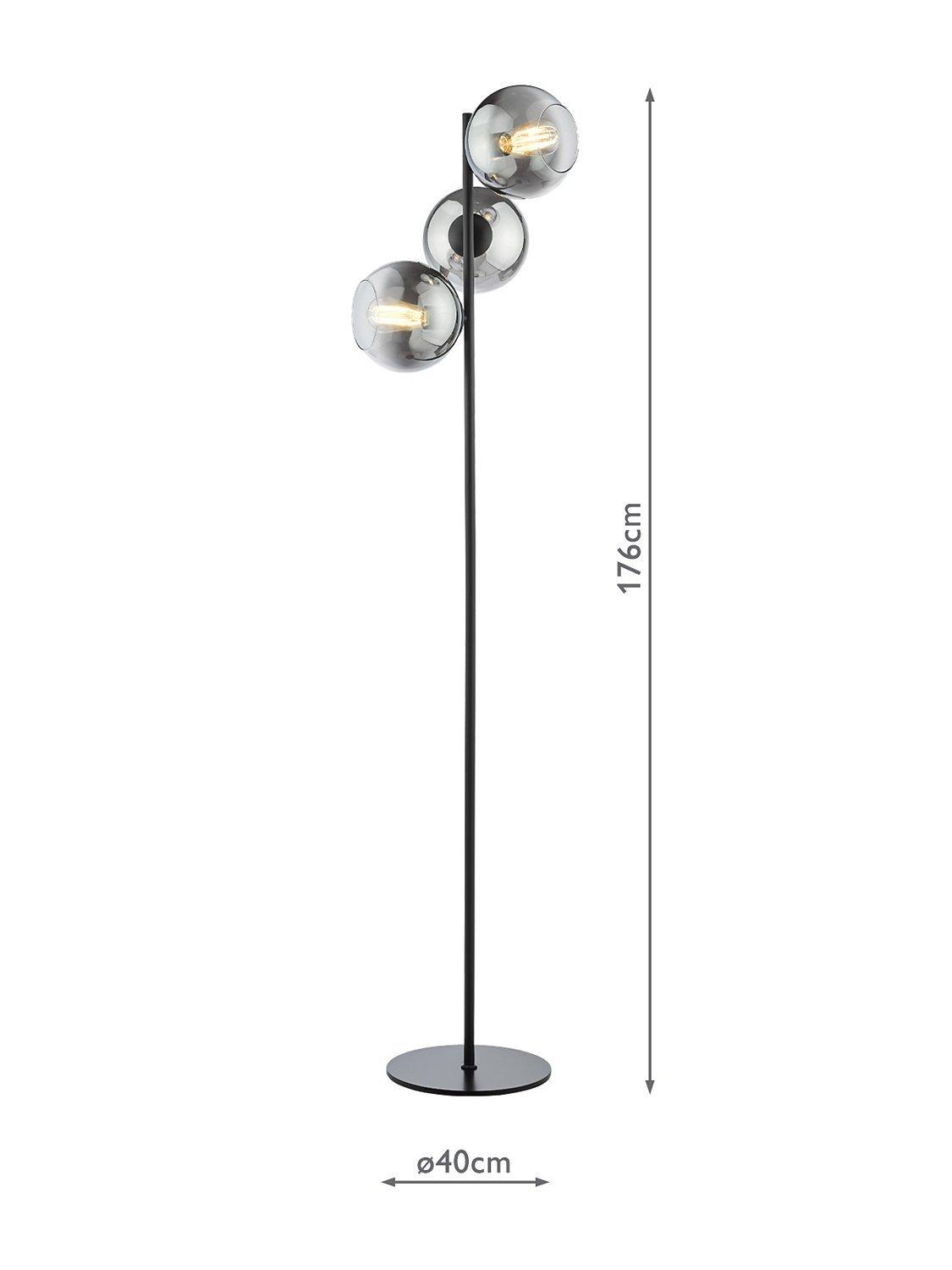 Där Lycia 3 arm mirror floor lamp medium, UK version