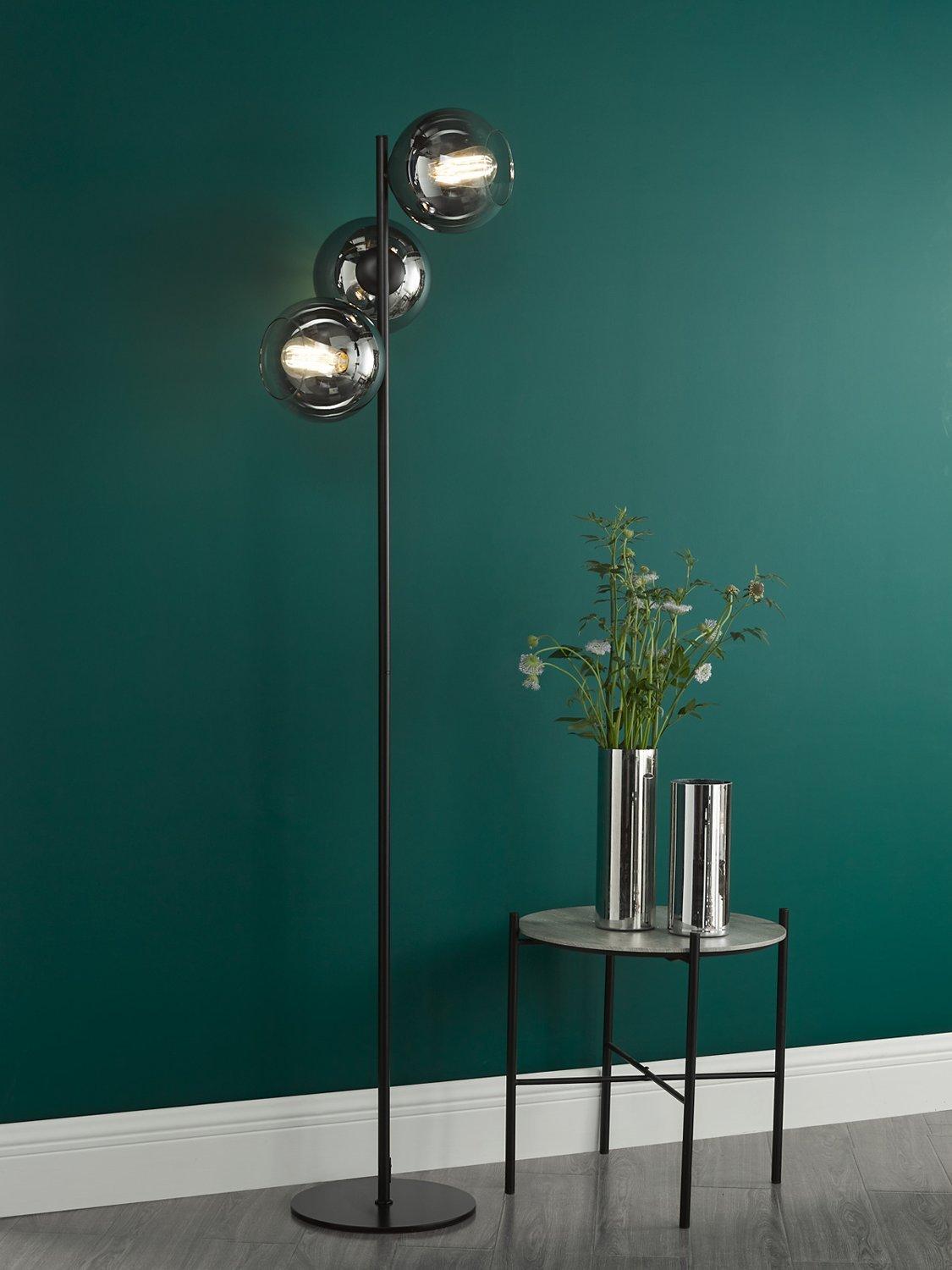 Där Lycia 3 arm mirror floor lamp medium, UK version