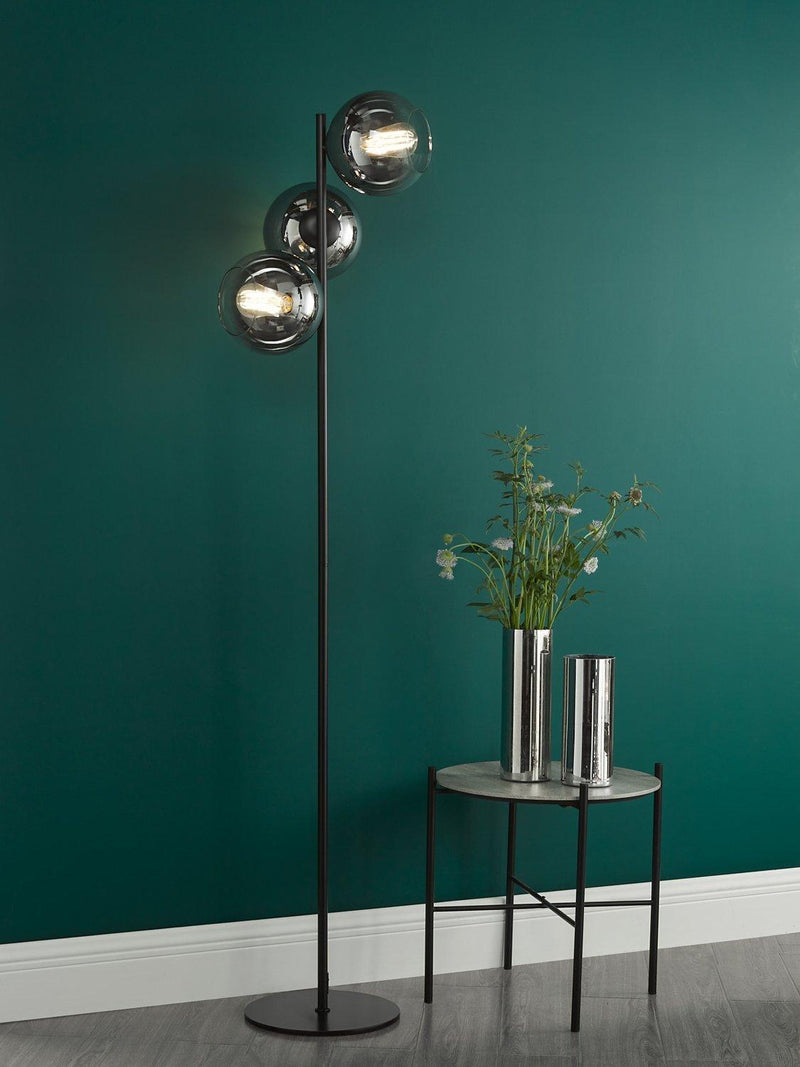 Där Lycia 3 arm mirror floor lamp medium, UK version