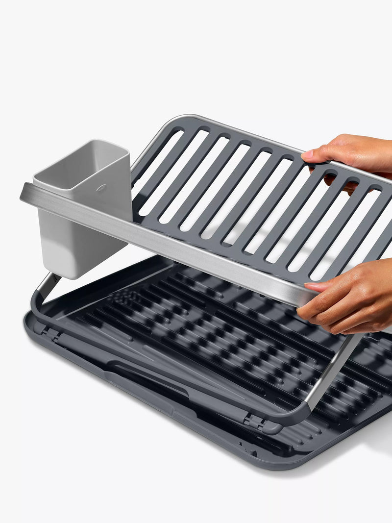 OXO Aluminium Fold Flat Dish Rack, imported from the UK