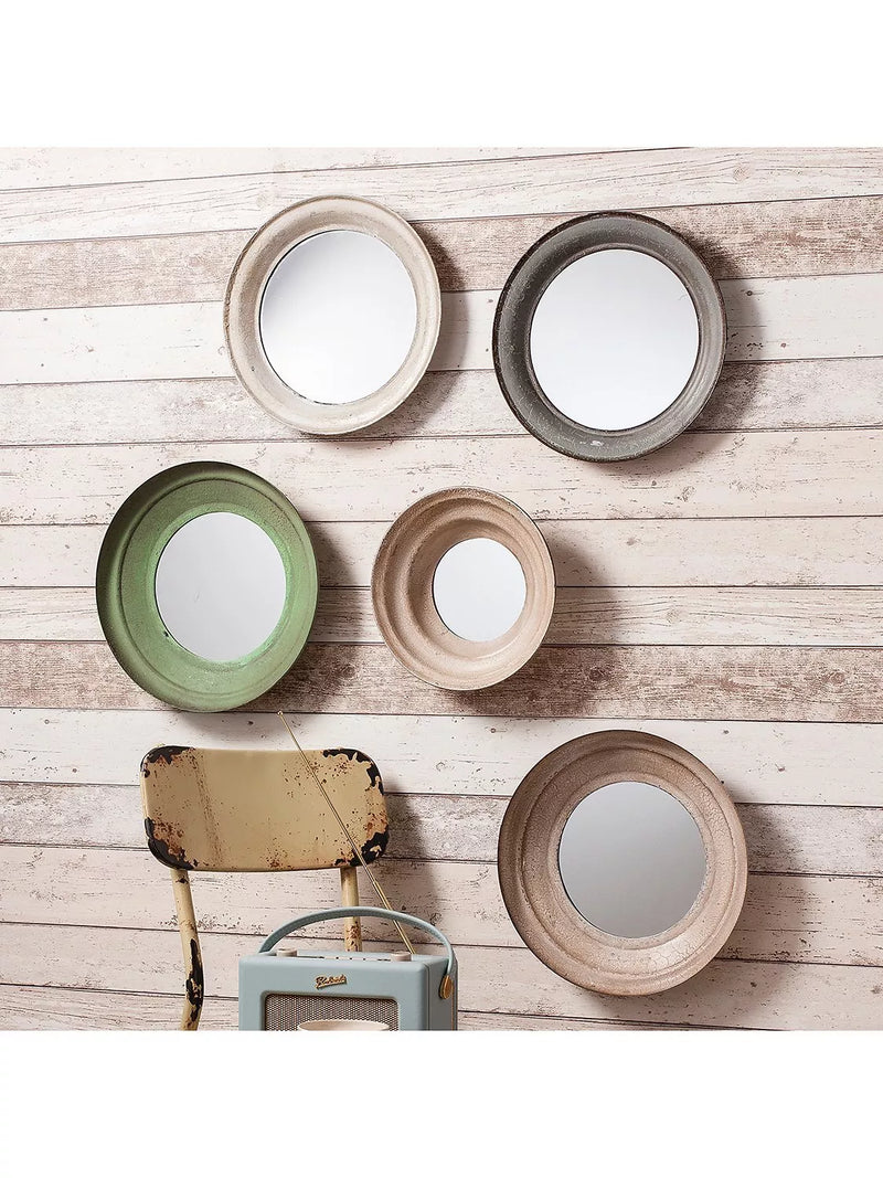 Gallery Direct 5 round metal wall mirrors (British brand)