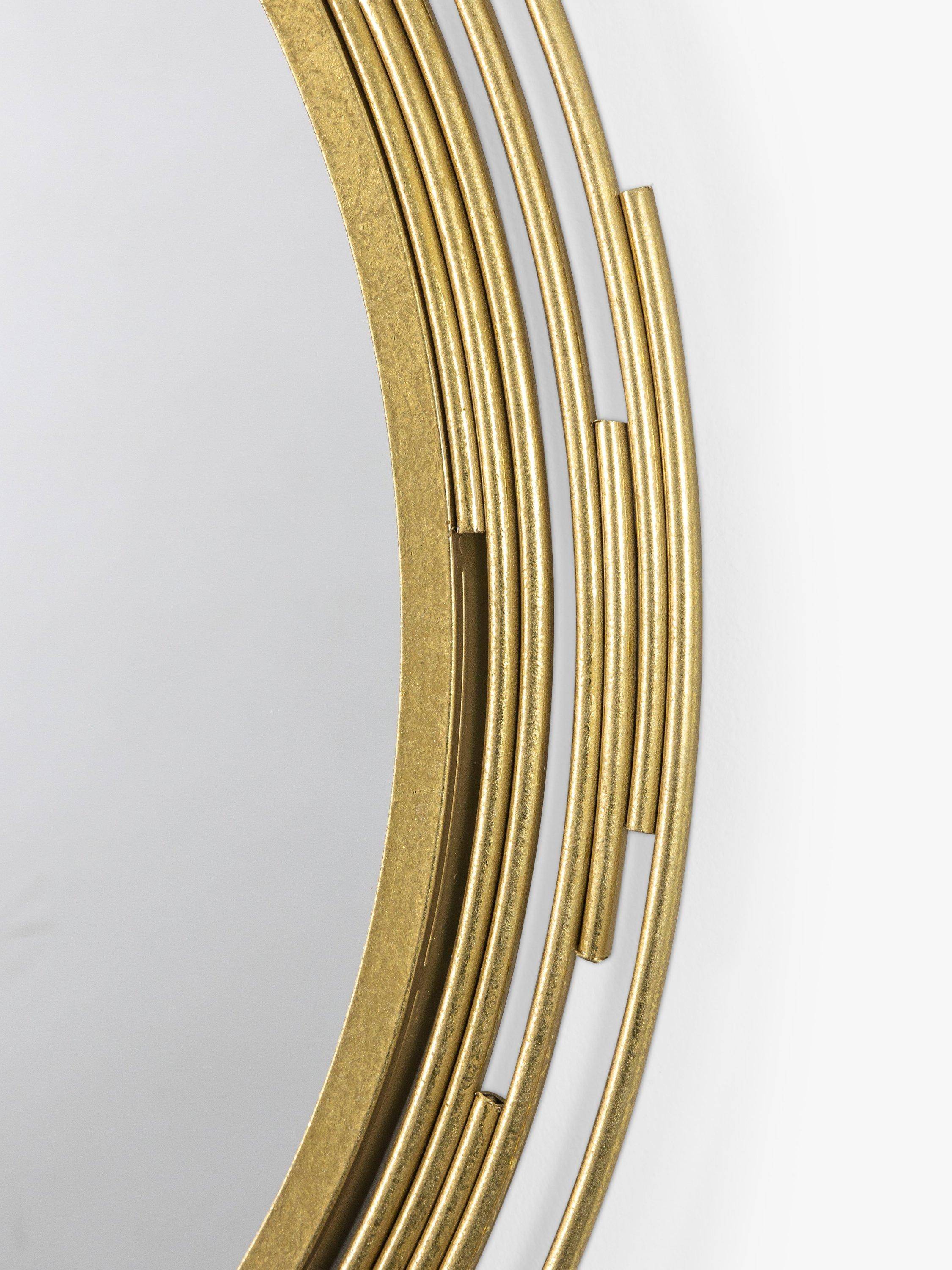 Gallery Direct round wall mirror silver-toned 80cm, imported from the UK