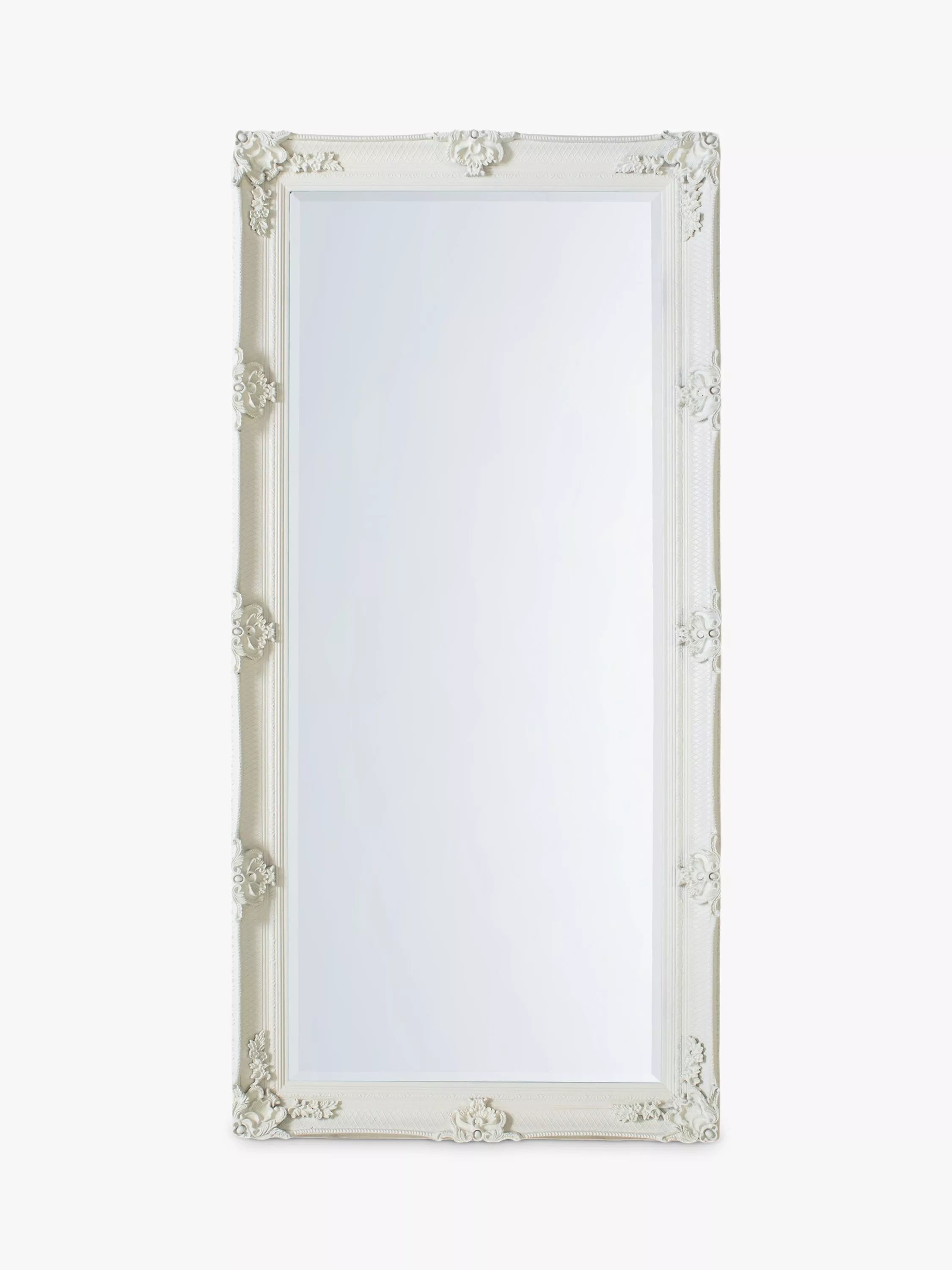 Gallery Direct Denver Baroque Wood Frame Full-Length Leaner Mirror, 165 x 79.5cm, Cream