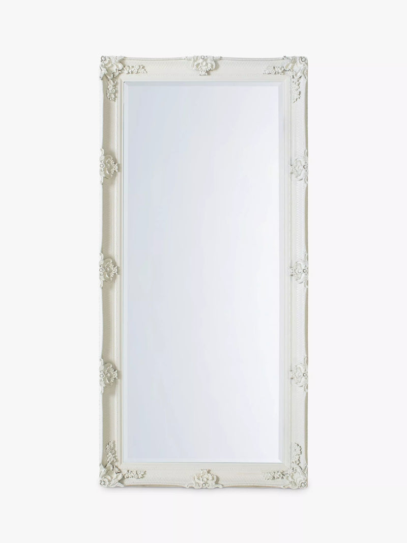 Gallery Direct Denver Baroque Wood Frame Full-Length Leaner Mirror, 165 x 79.5cm, Cream