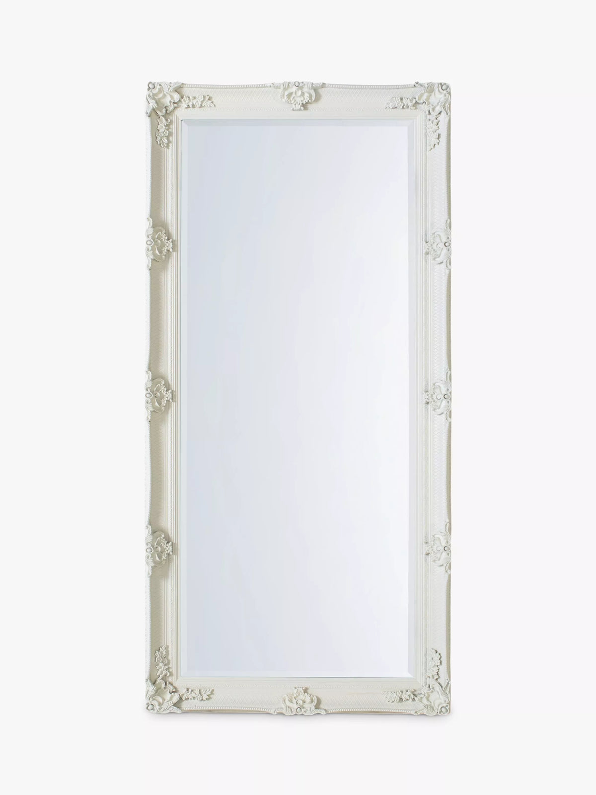 Gallery Direct Denver Baroque Wood Frame Full-Length Leaner Mirror, 165 x 79.5cm, Cream