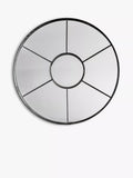 Gallery Direct round metal frame window wall mirror 60cm, UK version