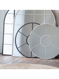 Gallery Direct round metal frame window wall mirror 60cm, UK version
