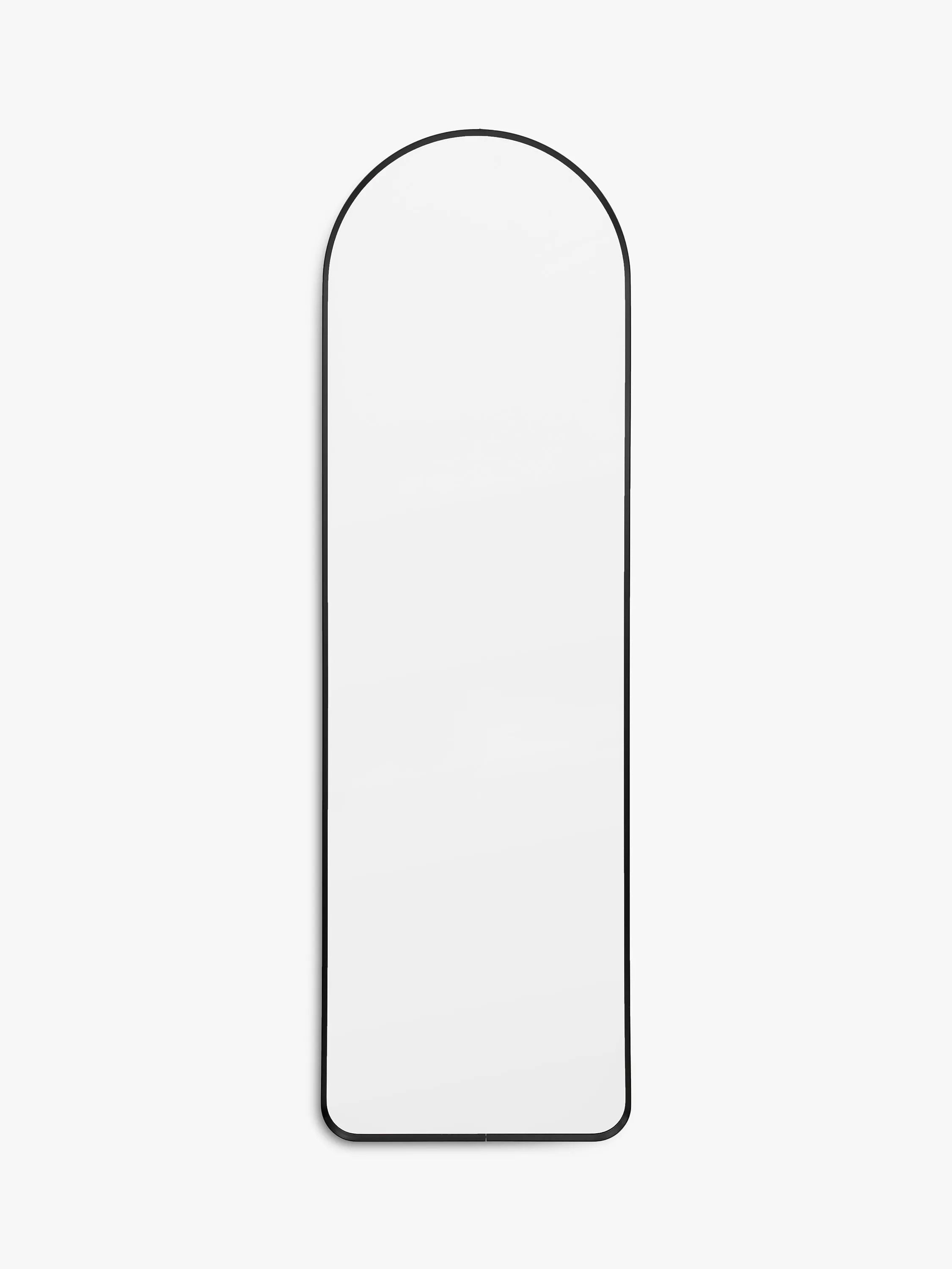 Gallery Direct Riverside Arched Metal Frame Wall Mirror, 150 x 45cm, Black
