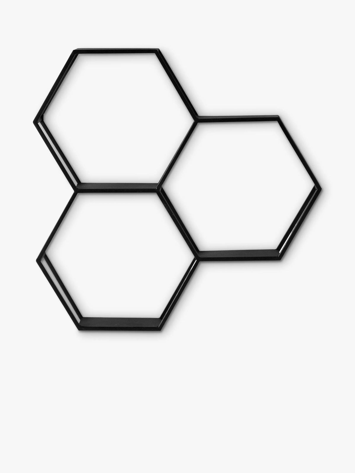 Gallery Direct honeycomb wall shelving unit black 70x68cm - British product