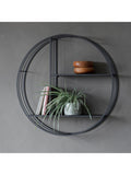 Gallery Direct round wall shelf black 74cm - British product