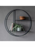 Gallery Direct round wall shelf black 74cm - British product