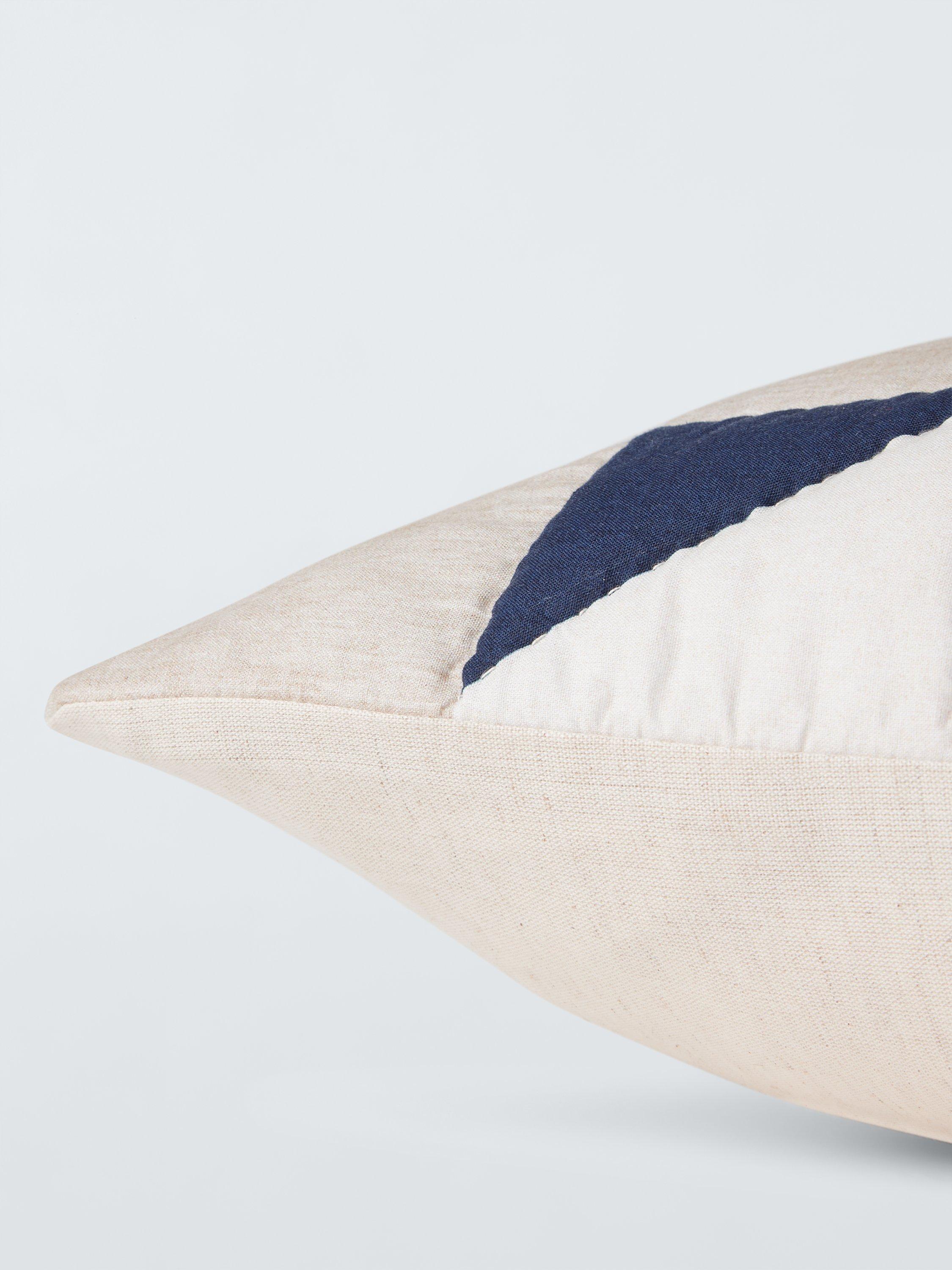 John Lewis navy quilted star cushion 50cm, imported from the UK