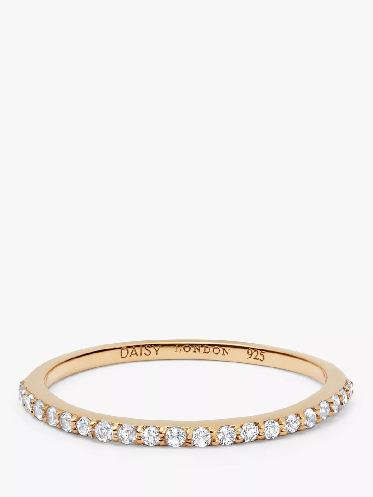 Daisy London Topaz Eternity Ring gold plated sterling silver (British brand)