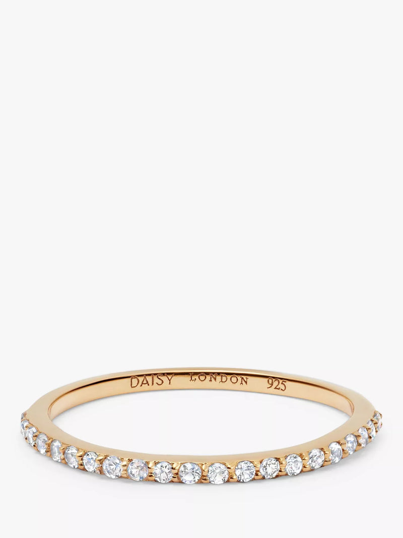 Daisy London Topaz Half Eternity Ring, Gold