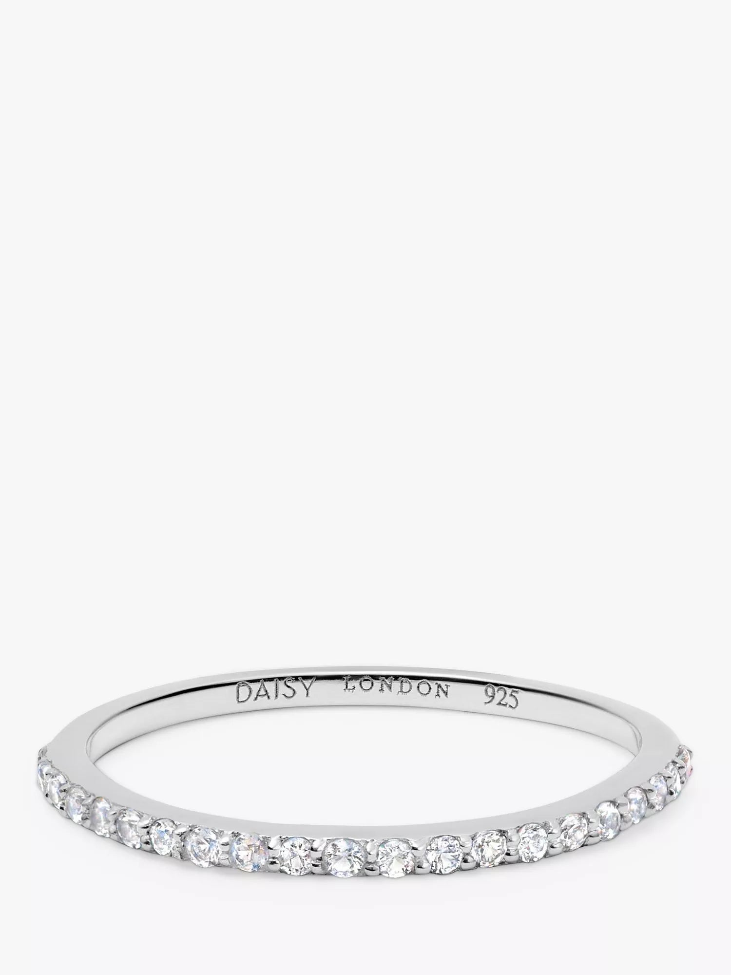 Daisy London Topaz Half Eternity Ring Silver