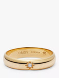Daisy London Topaz Engraved Star Band Ring, Gold