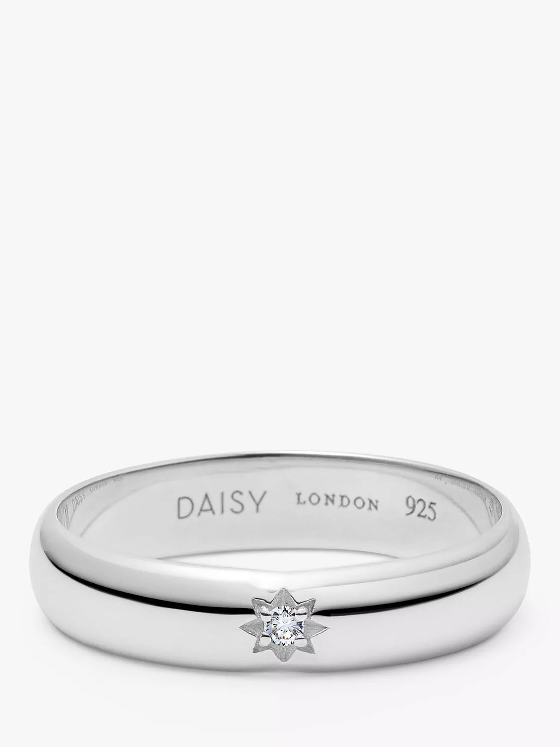 Daisy London topaz engraved star band ring, imported from the UK