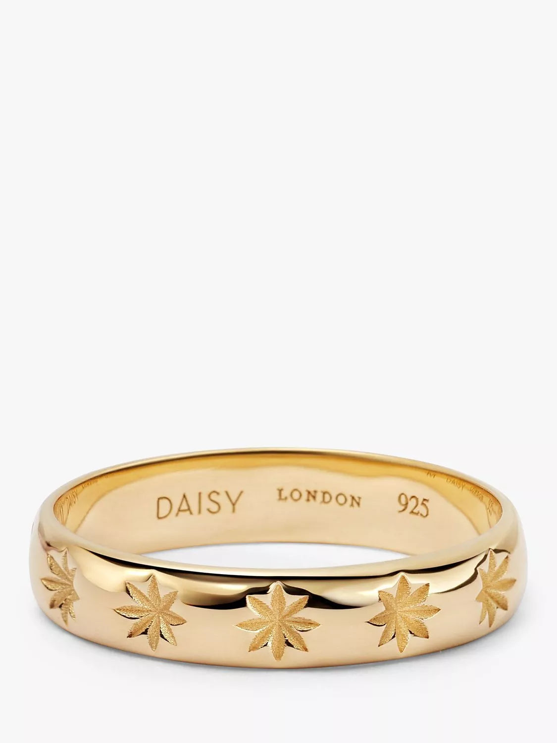 Daisy London Star Engraved Band Ring, Gold, N