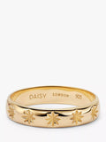 Daisy London Star Engraved Band Ring, Gold, N