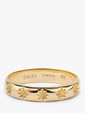 Daisy London Star Engraved Band Ring, Gold, L