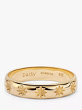 Daisy London Star Engraved Band Ring, Gold, J