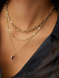Daisy London pendant necklace garnet birthstone, imported from the UK