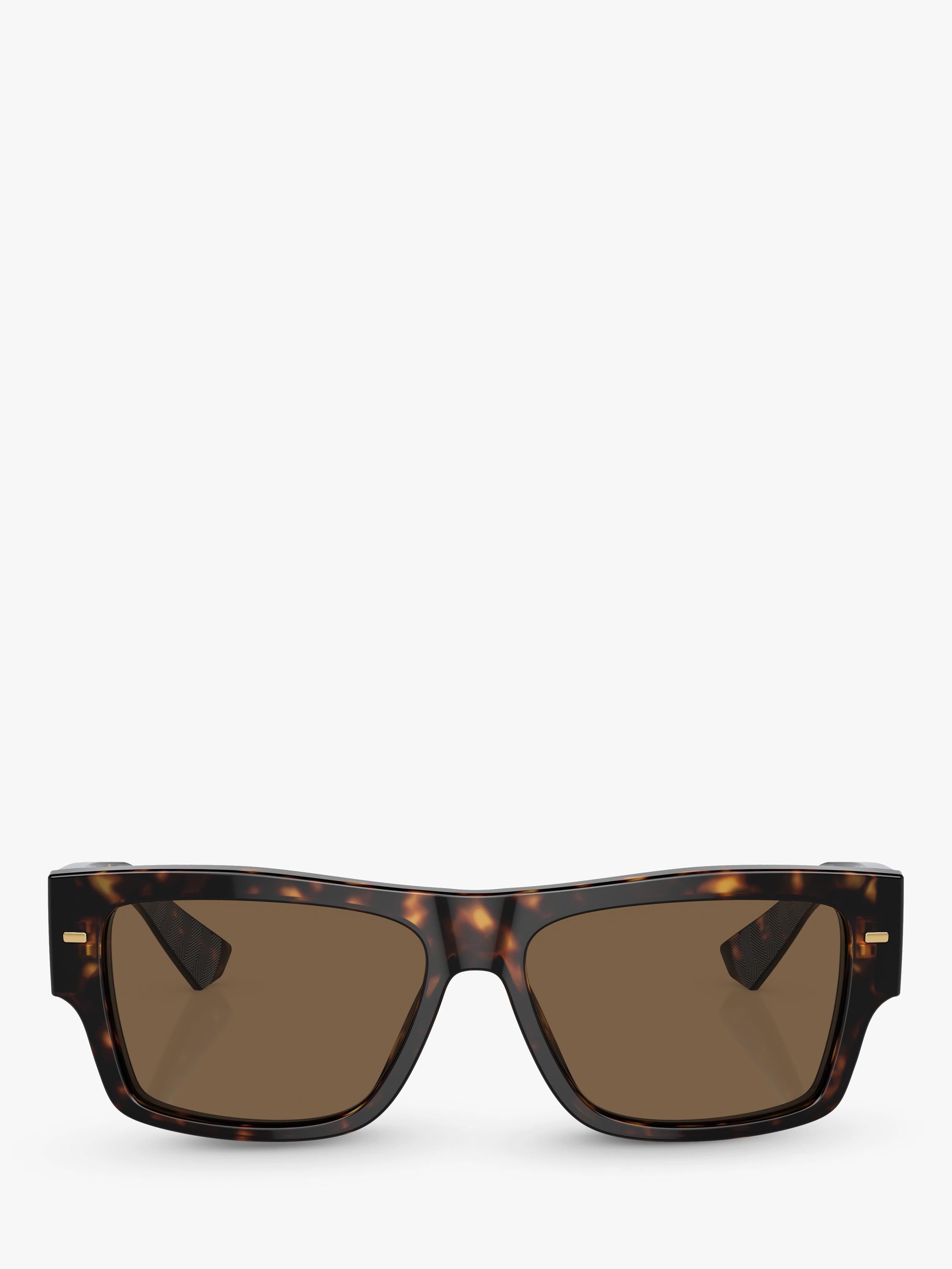 Dolce & Gabbana rechteckige Sonnenbrille in Havana (Britische Marke)