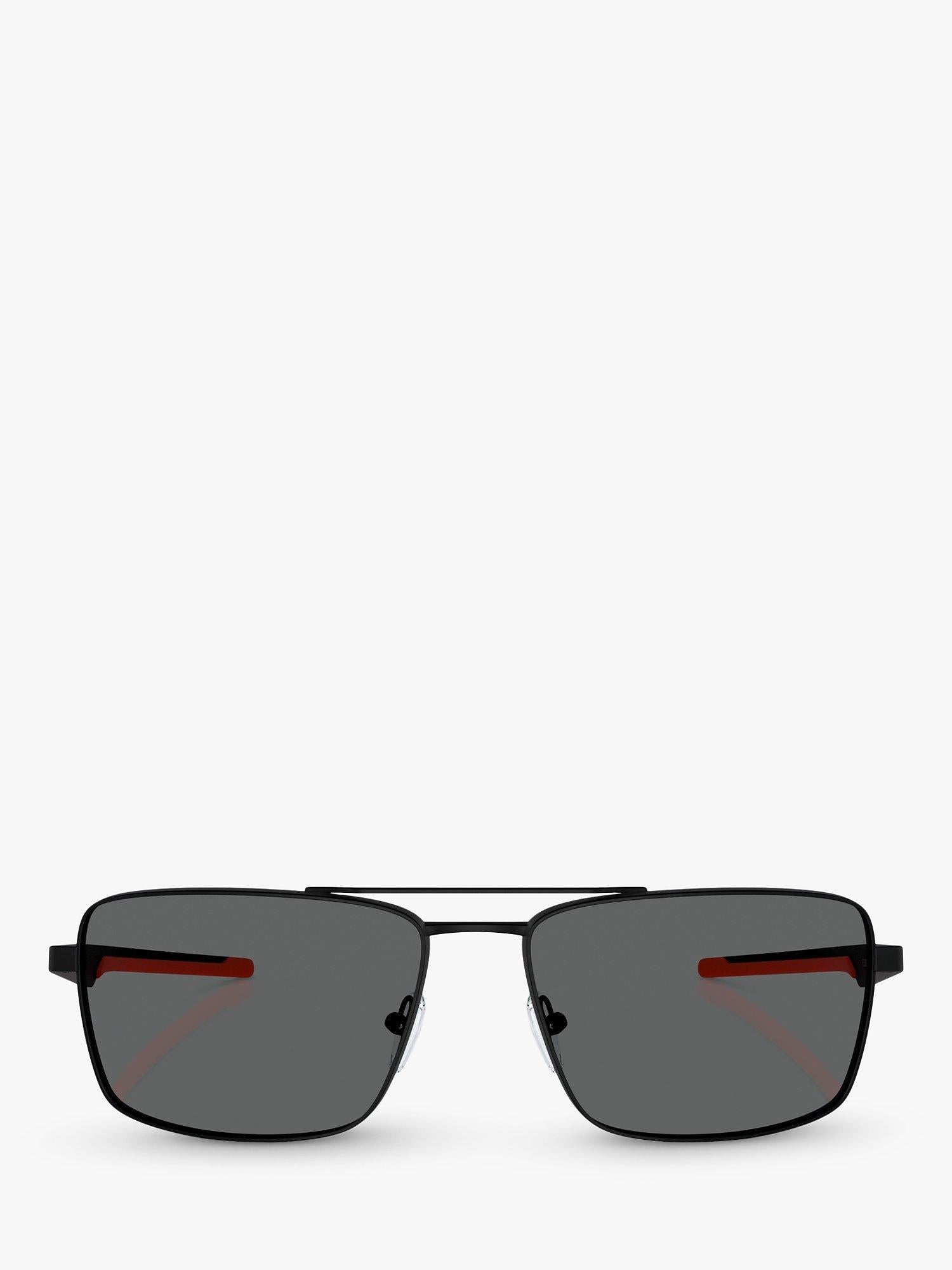 Scuderia Ferrari quadratische Sonnenbrille mattschwarz/schwarz, britische Version