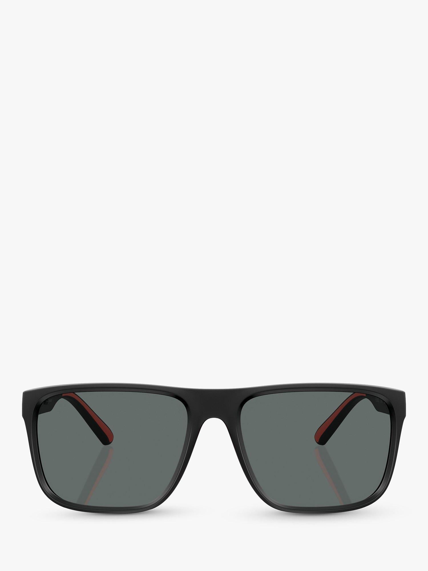 Scuderia Ferrari polarized rectangular sunglasses matte black - British product