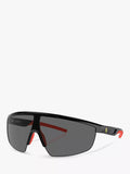 Scuderia Ferrari men's wrap sunglasses black, imported from the UK
