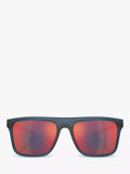 Scuderia Ferrari men's square sunglasses opal blue/red, imported from the UK