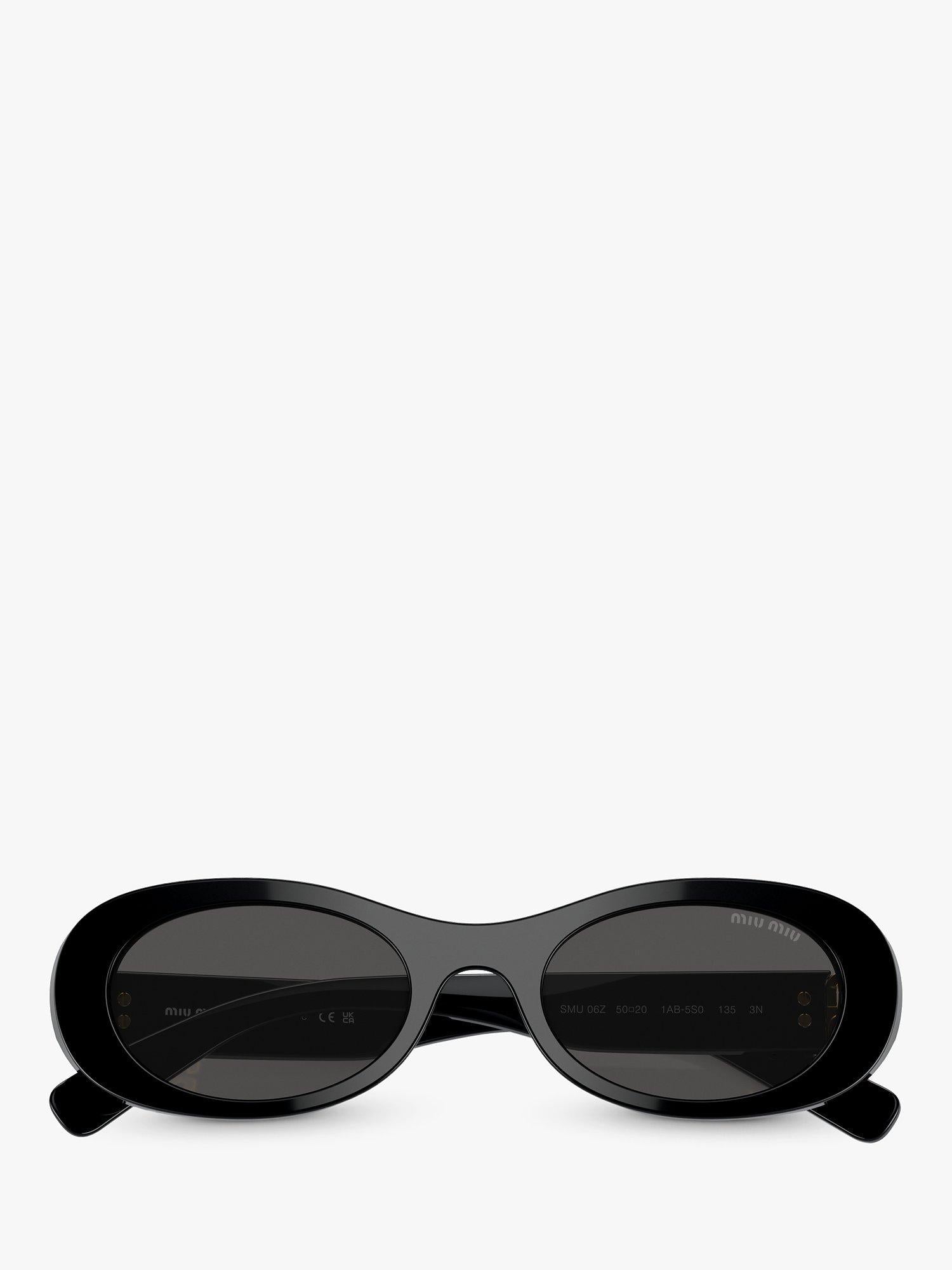 Miu Miu women's oval sunglasses black, imported from the UK