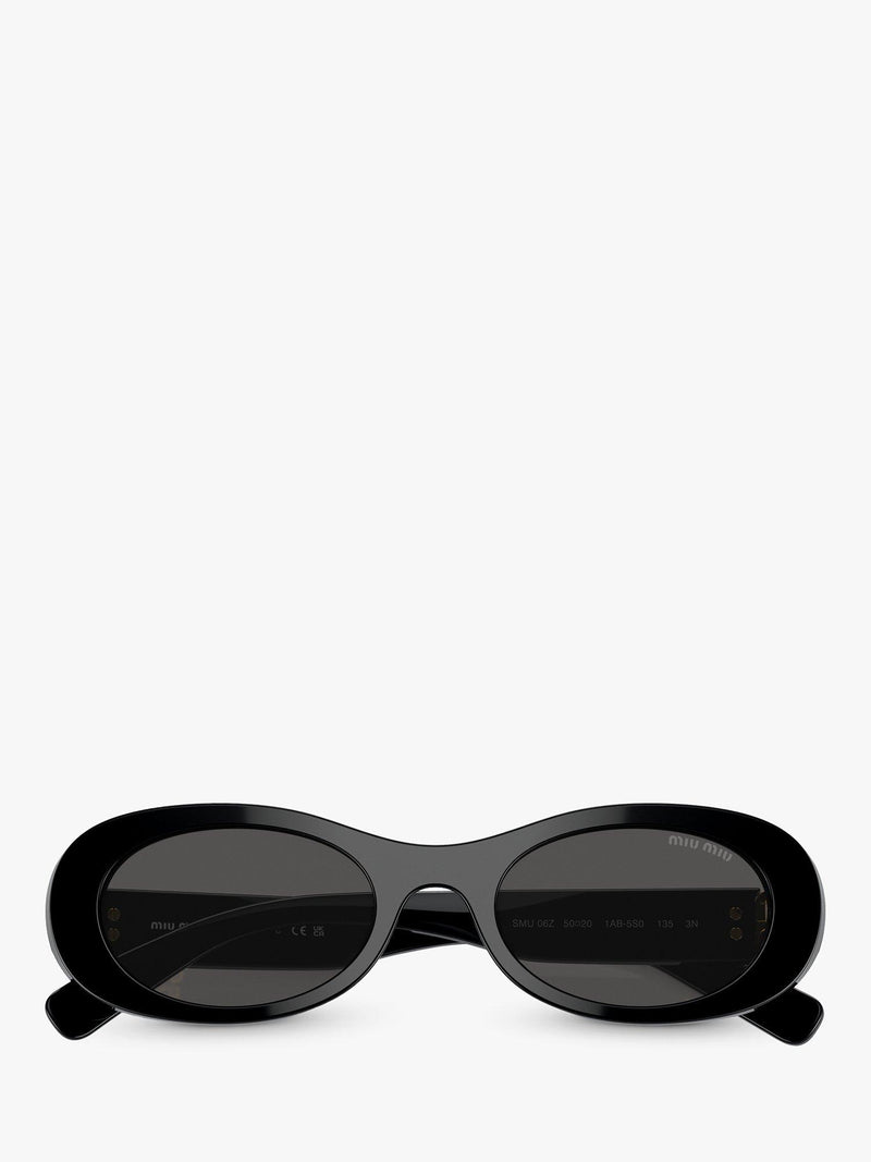 Miu Miu women's oval sunglasses black, imported from the UK