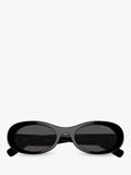 Miu Miu women's oval sunglasses black, imported from the UK