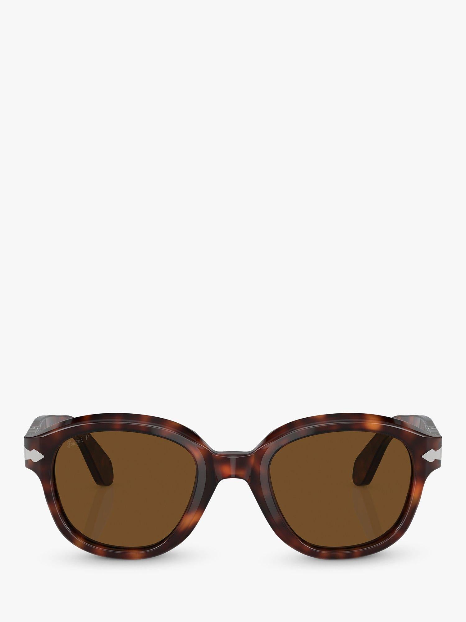 Persol polarisierte ovale Sonnenbrille Havanna braun 50mm (britische Marke)