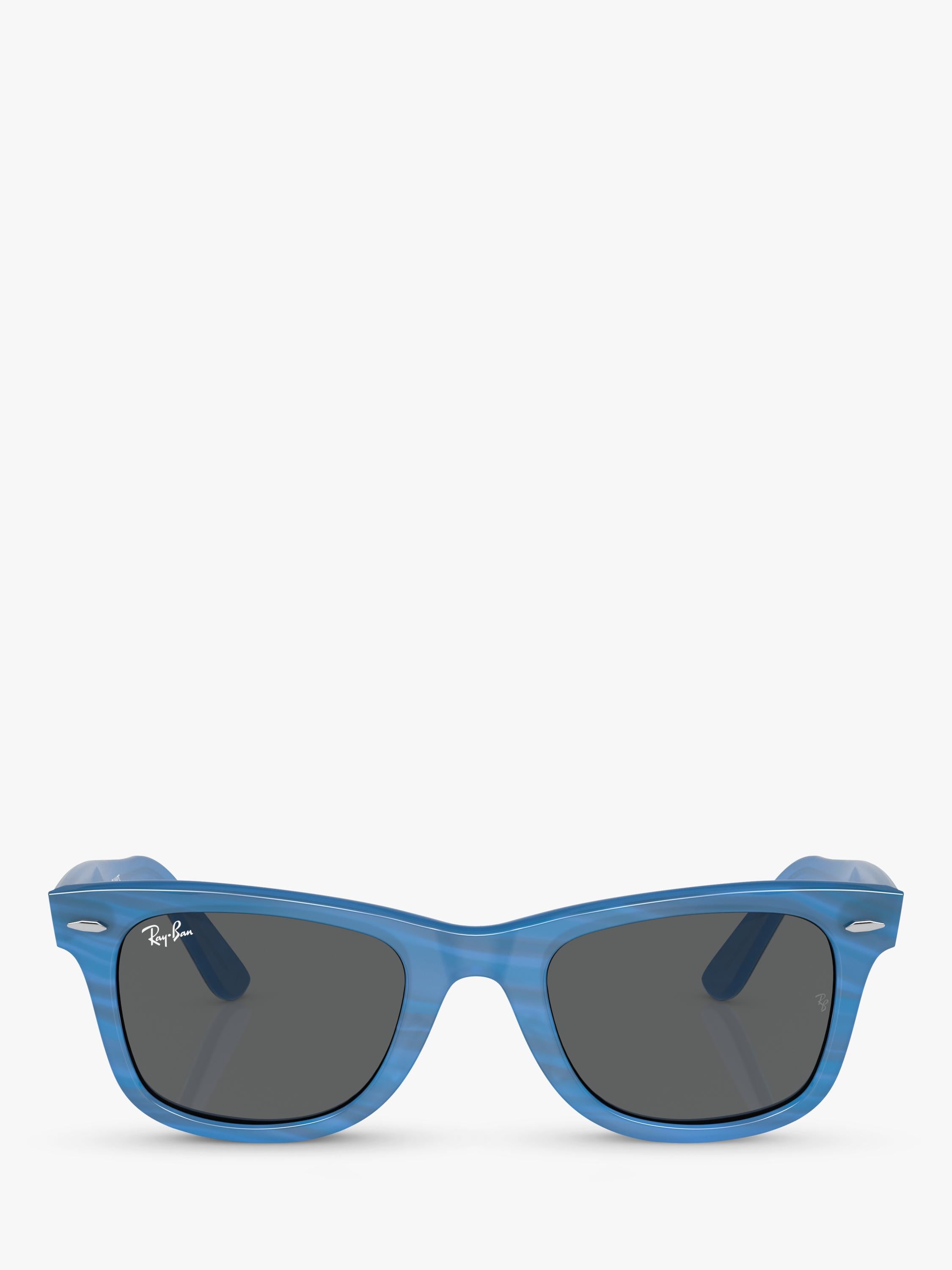 Ray-Ban RB2140 rectangular sunglasses blue, imported from the UK