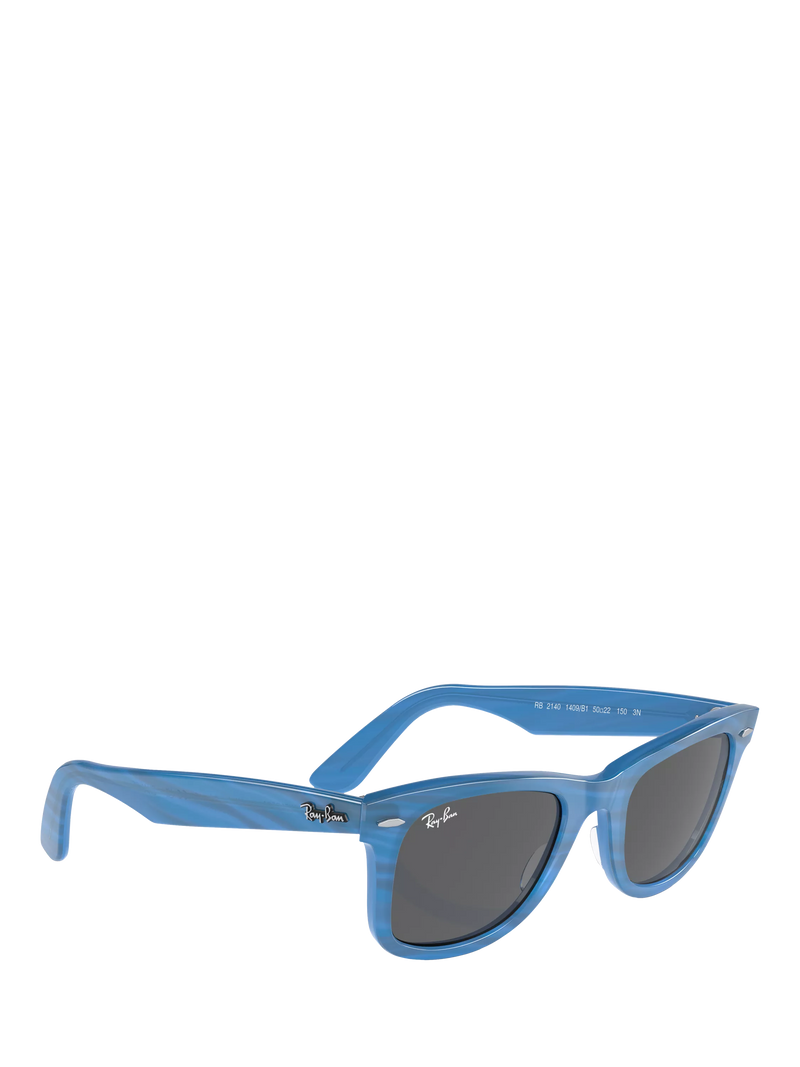 Ray-Ban RB2140 rectangular sunglasses blue, imported from the UK